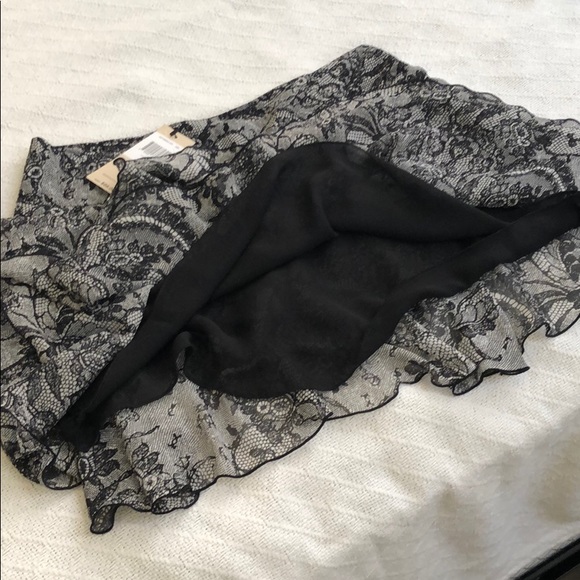 BCBG Layered Ruffle Wrap Mid Length Skirt - Picture 6 of 10